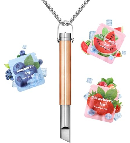CARITATE Rose Gold Metal Angled Flat Shaped Adjustable Breathing Necklace
