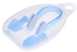 Healifty Accessori Nuoto Unisex Adulti con Tappi Orecchie Impermeabili in Silicone Regolabili e Clip Naso Perdite Protezione Comfort Leggera per Sport Acquatici Colore Blu