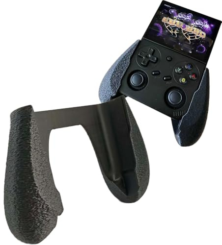Grip Stand Holder for Anbernic RG35xx Pro, 3D Printed Protective Shell Case with Ergonomic Handle, DIY Grip Stand for Handheld Game Console Accessories