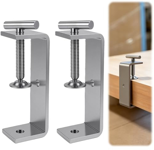 2 abrazaderas C pequeñas C, abrazadera de tornillo, abrazadera pequeña en C, acero inoxidable, grado máximo de sujeción de 50 mm, para carpintería, abrazaderas y tensores, soldadura, reparación de