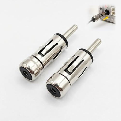 Adattatore Antenna Autoradio, 2 Pezzi Spina Antenna da DIN Maschio a ISO Femmina per Auto, Connettori Universali in Metallo per Ricevitore Stereo e Amplificatore Radio