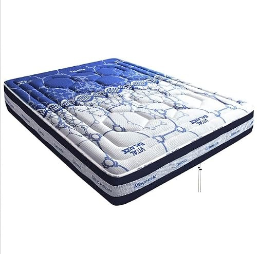 Vida10 Topper Vital Balance Gold 90x180 cm – Sobrecolchón Viscoelástico 5 cm con 16 Minerales, Memory Foam, Núcleo 3D Transpirable, Malla de Cobre Snap, Laterales Envolventes