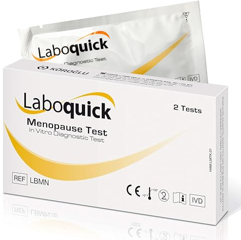 Laboquick Menopause Test Kit for Women - 2 Test Pack - FSH Hormone Testing Kit Women - Self Check Perimenopause, Premenopause & Early Detection, Easy at Home Menopause Tests