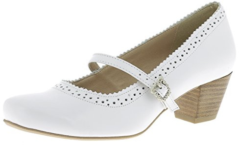 Hirschkogel 3002738 Women's Court Shoes, White, 8 Women