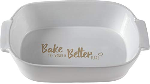 Bountiful Blessings by Precious Moments 189902 Bake The World A Better Place Moule à Pain en céramique Blanc/crème