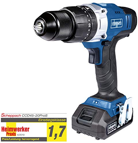 Scheppach - Perforatrice 20V sans batterie ni chargeur 45 Nm - CCD45-20ProS Bleu
