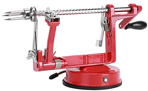 BuyWeek Sbuccia Mela, Pelapatate in Acciaio Inossidabile Manuale Professionale Sbuccia Mele Sbucciatore Frutta Verdura per Cucina (Rosso)