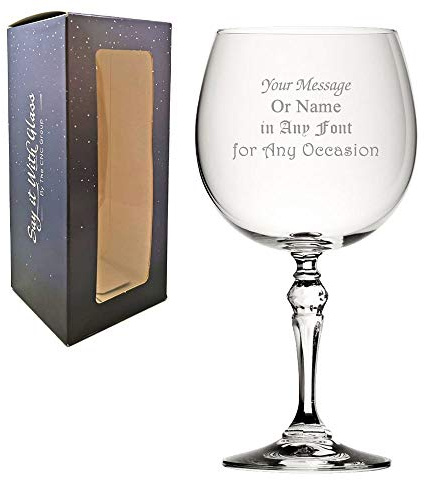 Personalised Engraved 22oz Lounge Gin Cocktail Glass, Gift Boxed, Personalise with Anything for Anyone