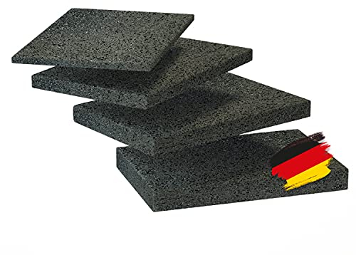 BAUHELD® Terrassenpads 90x60x 10mm [40 Stück] Hochwertige Bautenschutzmatte aus Gummi-Granulat [Made in Germany] Als Unterleg-Platten für Terrassenfliesen, WPC Terrassen-Dielen, Stelzlager, Balkon