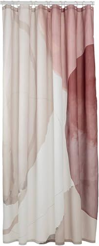 Sealskin Earth Duschförhänge 180x200 cm Polyester Mörkrosa/Off-white