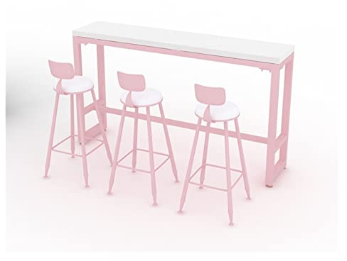 Bartabeller Barbord Mjölk Teaffär Marmor Högbord Bar Stol Hem Matbord Kaffebok Barbord, Inte inkluderat Stolar Bar Bordets Högbord (Color : 100 * 40 * 105cm)