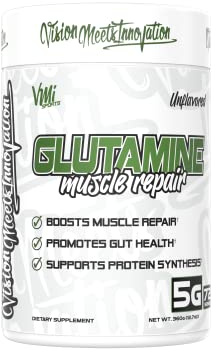 VMI Sports Glutamine Muscle Repair Powder Pure L-Glutamine | Muscle Repair & Recovery – Gut Health – Protein Synthesis | 5g per Serving – 72 Servings