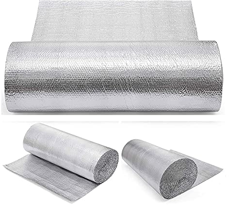 Isolante Termico Riflettente Foglio isolante termoriflettente doppia bolla di alluminio kit di isolamento porta garage autoadesivo per soppalco pavimento parete camper capannone barca riscaldamento t