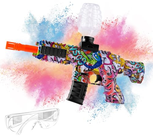 Sendowtek Gel Gun Blaster for Teens Adults 50000 Round Splatter with Goggle Automatic Shooting Gun Battery Powered Electric Blaster for Outdoor Games - Age 14+