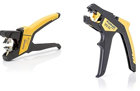 JOKARI Abisolierzange Nr. 6-16², 20090 & Super 4 Pro - Drahtabisolierer, Gelb, Chrom-Vanadium-Stahl, PVC-Leitungen, Solarflex-X PV1-F, 136 x 163 mm