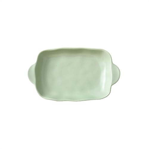 NZPOST Piatti Piani Ceramica Anfora Piatto Piano Piatto Verdure Piatto Dessert Materiale Domestico Piatto Irregolare Piatto Frutta Piatto Pane Piatto Pasticceria (Bianco)