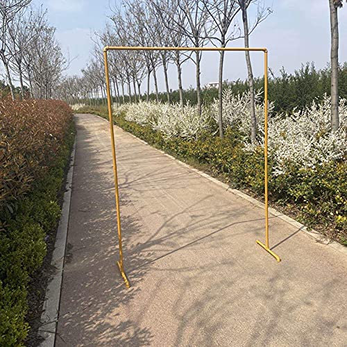 Tonnelles, tonnelles de Jardin, Support d'arche de Mariage, Assemblage Facile, Arche de Jardin carrée Robuste en Fer pour décoration d'événements de fête de Mariage (Coin courbé 200 x 200 cm)