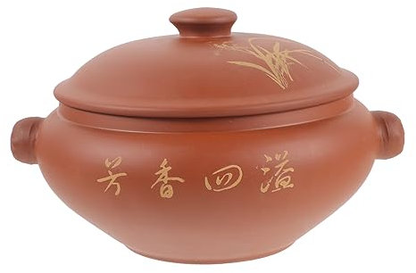 Gatuida Keramik Dampftopf Zum Kochen Von Gemüse Bohnen Mais Fleisch Und Fisch Exquisites Design Traditioneller Stil Mit Deckel Für Küche Und Restaurant