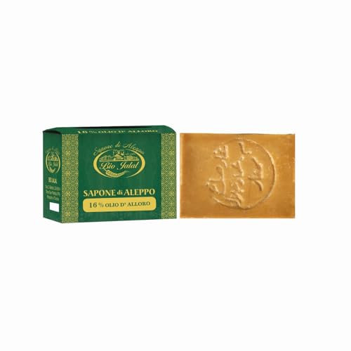 Bio Jalal sapone di Aleppo originale con 16% olio di alloro 1 saponetta da 200 gr sapone solido mani corpo viso e capelli prodotto artigianale in Turchia