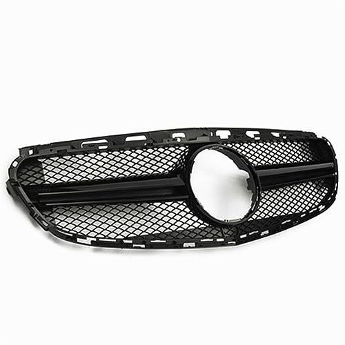 Auto Kühlergitter Auto Kühlergrill Oberen Stoßstange Haube Mesh Grid Grill Für Mercedes Für Benz E-Klasse W212 Für AMG 2014 2015 2016 Front Kühlergrille(Schwarz glänzend)