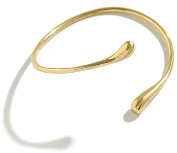 Yamobi Bracciale in oro per donna, regolabile, bracciale impermeabile, in acciaio inossidabile, per donna, gioielli