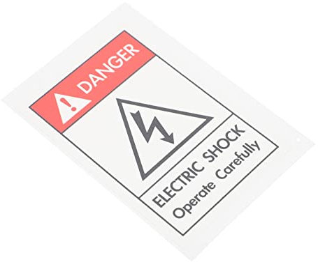 iplusmile Electricity Warning Sign Decal Sticker Electric Shocks Equipment Warning Label for Doors Sign Caution Sticker for Electrical Areas