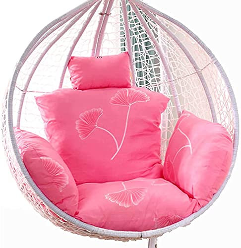 Outdoor-Rattan-Hängesessel mit festem Gurt, klein, Rosa