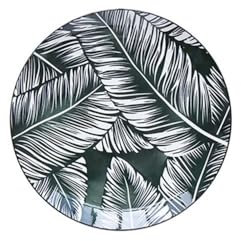 RKVXCJHDR Assiettes pour la cuisine - Simple - Feuille de bananier verte sous glaçure - Assiette au clair de lune - Pour hôtel, restaurant - Assiette à nouilles - Vaisselle pour manger