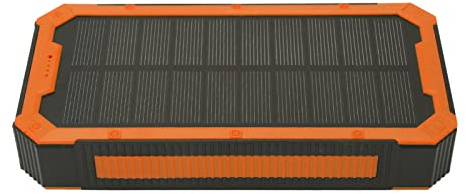 Solar Charger Power Bank, 36800mAh Charger Portable avec Panneau de Silicium Monocristallin, sans Fil, 4 Ports USB pour Grimper, Voyager, Camping (Orange)