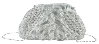 MODELISA - Bolso De Fiesta Clutch Con Brillos Cadena De Hombro Boda Evento Ceremonia Mujer