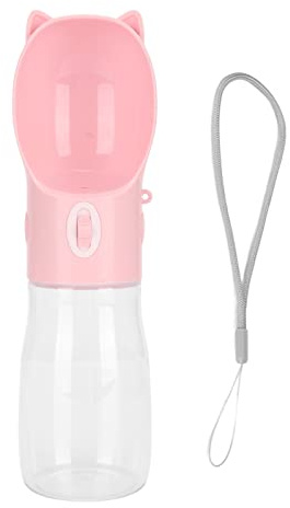 Pilipane Botella de Agua para Pérdida de Pérdida de Pérdida de Lavavajillas Inleal para Mascotas Portátil para Bebidas para Mascotas para Cachorro de Gato (Pink S)