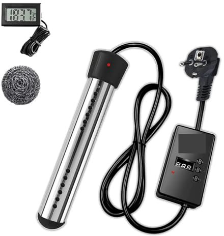 Kit de chauffage pour piscine, Thermoplongeur 2500W, minuterie automatique de chauffage de piscine, thermoplongeur de chauffage de piscine sûr, parfait for la maison Pour piscines hors-sol et enterrée