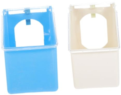 DINHEAROM 2 Comederos Colgantes para Pájaros Pequeños y Loros, Resistentes a Mordidas, de Plástico Duradero para Jaulas y Alimentación Segura