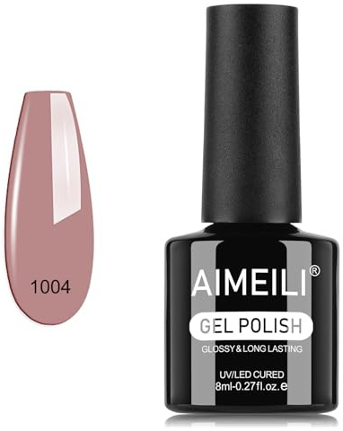 AIMEILI UV Nagellack Rosa Pink 8ml Color Gel Soak Off UV&LED Farbgel für Nägel Rosa Gellack UV Gel Nagellack Gelnägel Nailart - 1004 | Soak Off Gel Nail Polish für Frühling Sommer Herbst Winter, Home Nagelstudio DIY Nail Art, Perfekt für Deinen Alltag