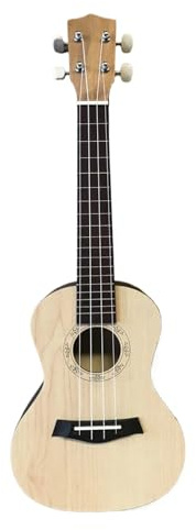 Ukulele da concerto a 4 corde in abete e mogano, chitarra acustica leggera e portatile, per principianti e professionisti