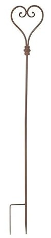 Metal Heart Garden Stake, Wedding Decoration, Climbing Plant Support Stake for Lawns, Flower Beds & Borders, Rustic Garden Heart Decor, Metal Art Ornament