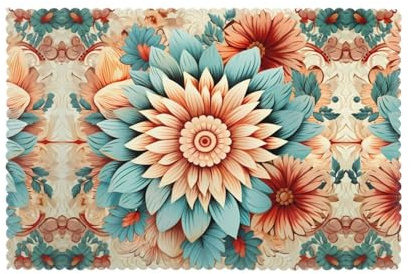 Lot de 6 sets de table d'été à motif dahlia, 30,5 x 45,7 cm, pour fête, cuisine, salle à manger