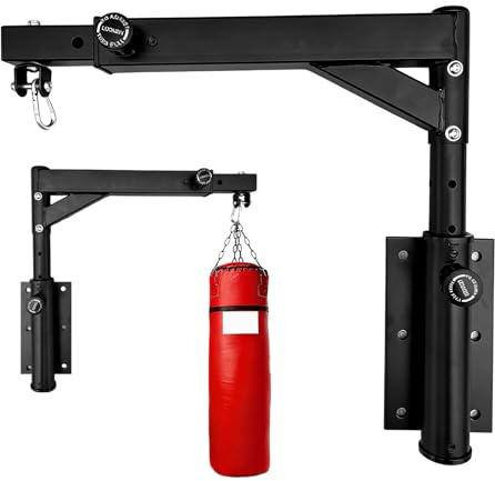Agrdeed Boxsack Halterung, Verstellbarer Boxsackhalterung, Boxsack Wandhalterung Aufhängung mit 360° Leiser Drehung, Adjustable Hanging Punching Boxsack Ständer Aufhängung für Fitness Training