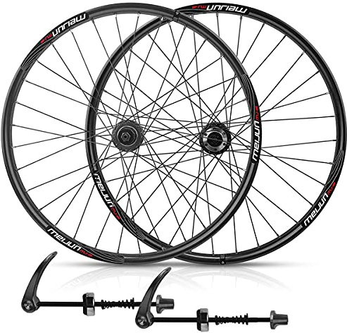 26in Juego De Ruedas para Bicicleta De Montaña Llantas De Doble Pared De Aleación De Aluminio Freno De Disco QR Bujes 32H para Cassette De 8-11 Velocidades