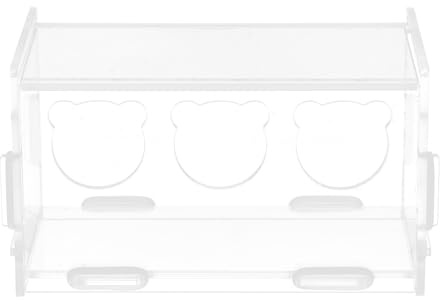 TOYANDONA Caja Alimentación para Pollos Rutin Acrílico Transparente Comedero con Gran Capacidad Fácil de Limpiar para Aves Pequeñas como Periquitos y Tórtolas Alimentación para Exteriores