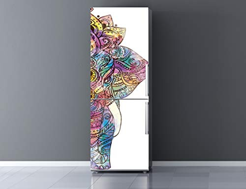 Oedim - Vinile per Frigorifero con Elefante Mandala, 200 x 70 cm, Adesivo Resistente e di Facile Applicazione, Adesivo Decorativo dal Design Elegante