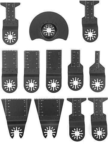 12 Stücke Oszillierende Sägeblätter Multitool für Elektrowerkzeug Standard Schnellspanner für Fein Oszillierer zum Schneiden und Polieren von Stein