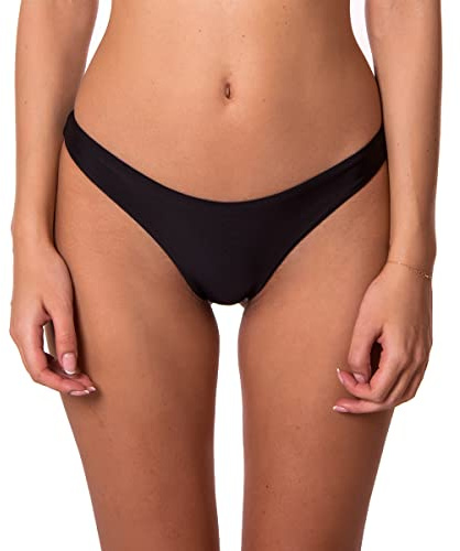 RELLECIGA ba?Ador Braguita Brasile?a Bikini para Mujer Negro M