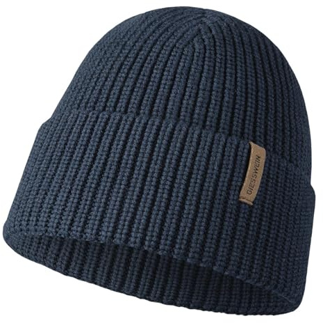 Giesswein Cap Grimming - Merino Beanie mit Umschlag | Umschlag-Mütze aus Merinowolle – Damen & Herren Dockermütze, Unisex Strickmütze, warm & weich