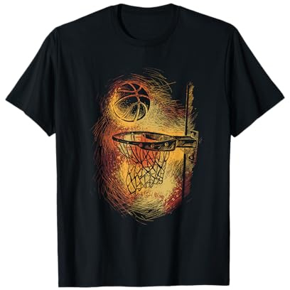 Basketball Geschenkideen & Basketball Bekleidung Basketball Design Trikot Kinder Geschenk Basketball T-Shirt Schwarz Unisex Kinder M