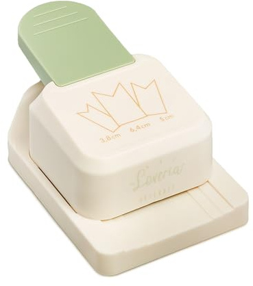 Loveria Etiketten Stanzer Anhänger Fähnchen - 3 Größen | Stanzt Formate mit 3,8cm, 5cm und 6,4cm | Geschenkanhänger-Stanzer Fahne zum Basteln, stanzt Papier und Karton bis zu 250 g/m²