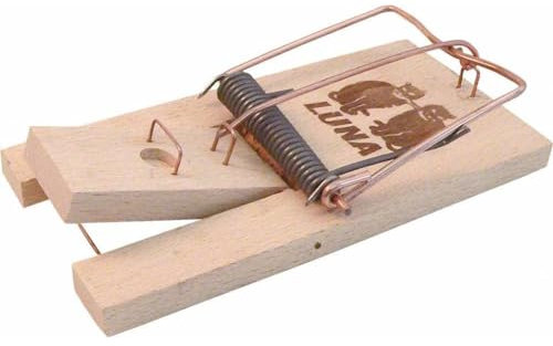 Luna rattenfalle 27 x 9 cm Holz/Stahl Natur