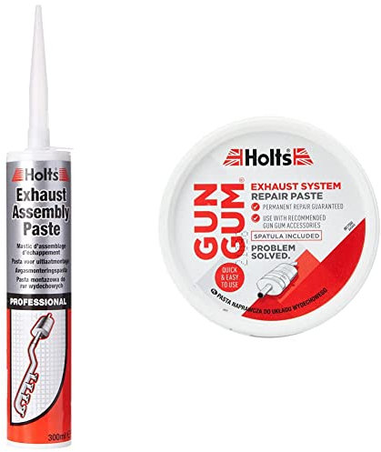 Holts LOYPRO29A Pro Cartridge Professional Exhaust Assembly Paste, 300 ml & LOYGG2R Gun Gum Paste 200g