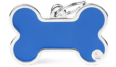 My Family Personalisierte Hundemarke Made in Italy, Hundeschild mit kostenloser Gravur, Handemaillierte Metallkollektion Basic Handmade