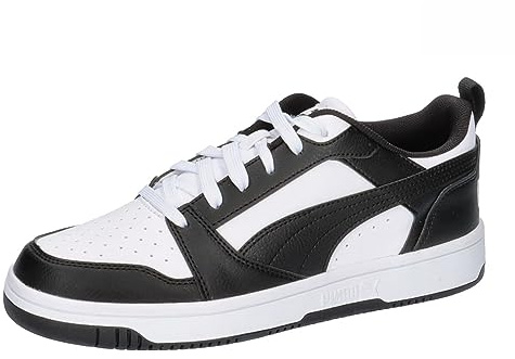 PUMA Rebound V6 Lo Jr, Sneaker Unisex - Bambini e ragazzi, Puma White Puma Black, 38 EU